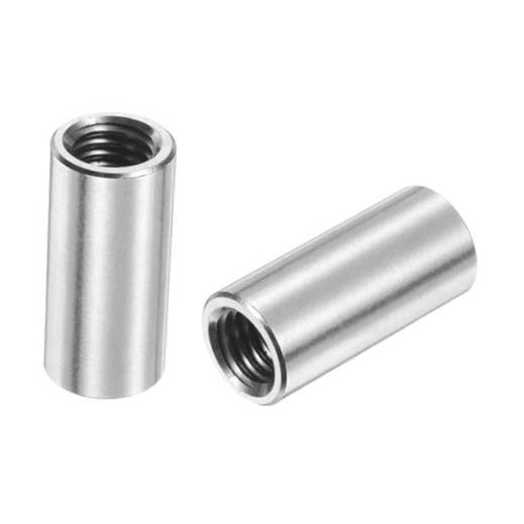 M10 304 stainless steel coupling nut, cylindrical with internal threads