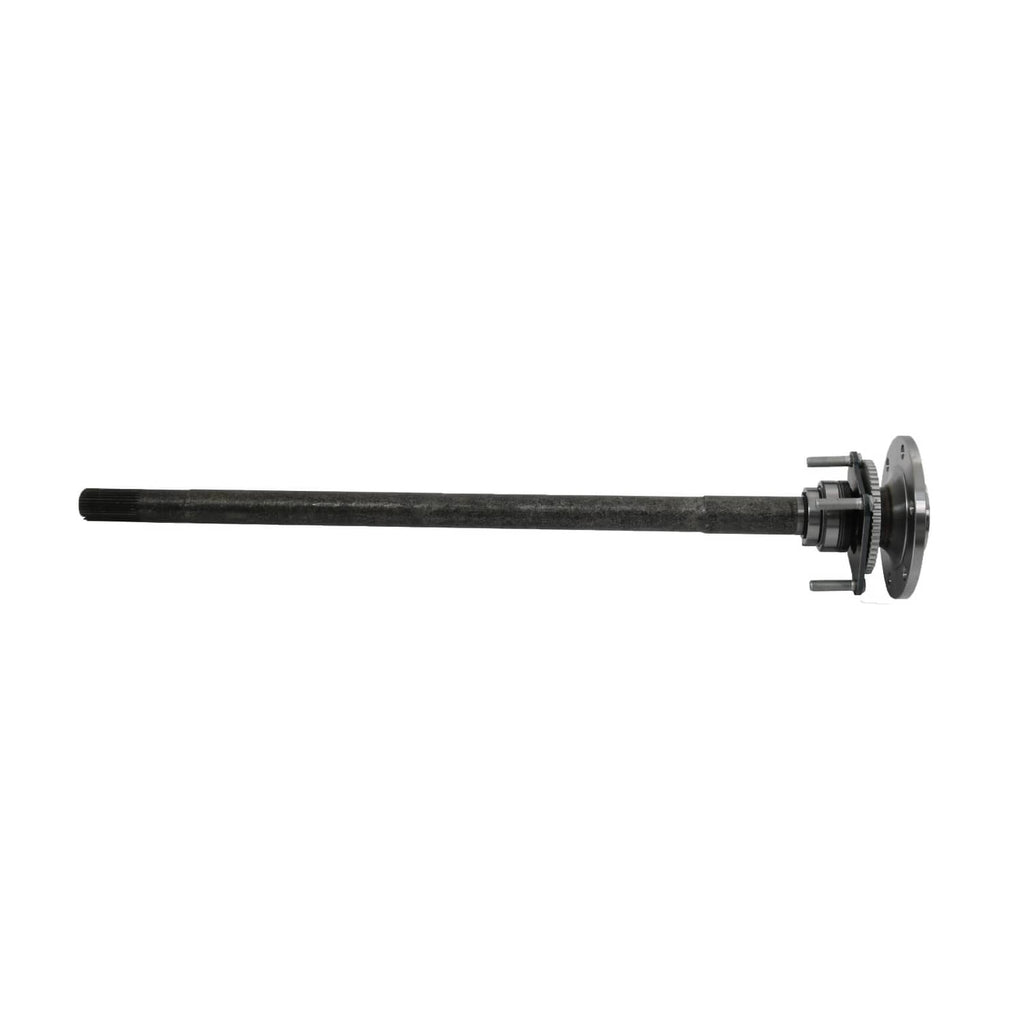 Rear axle shaft with bearing end and mounting flange, long view
