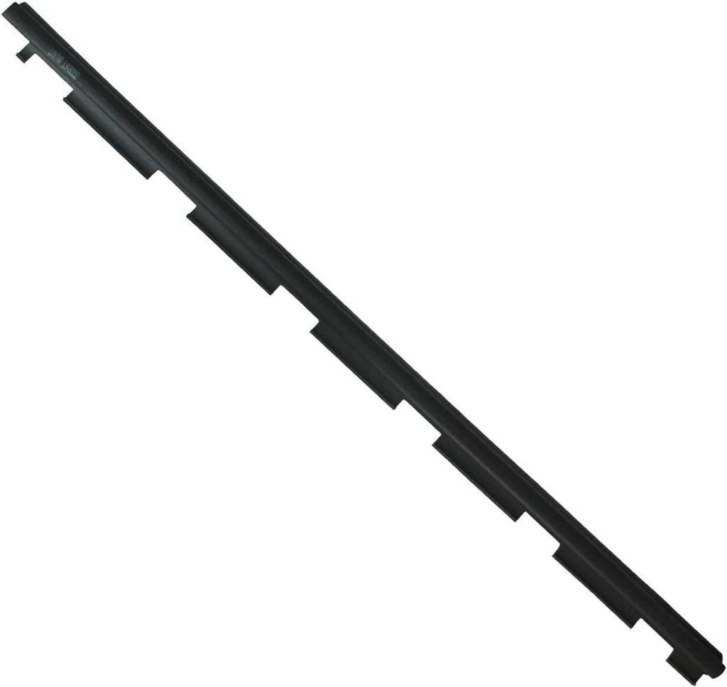 Single black window sweep weatherstrip seal strip with snap-fit tabs