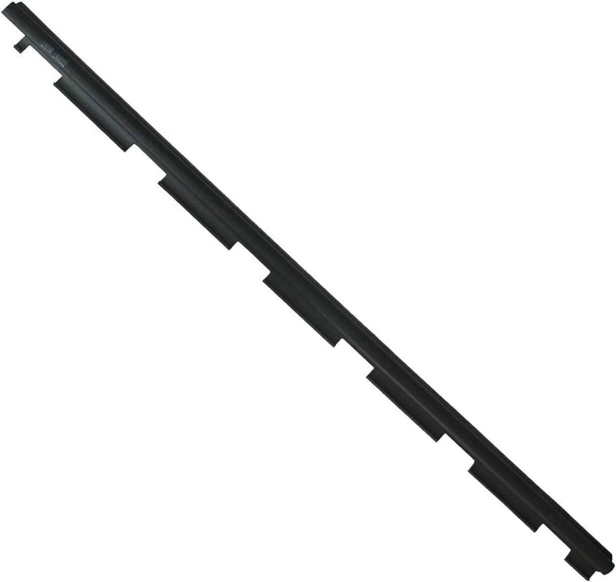 Single black window sweep weatherstrip seal strip with snap-fit tabs