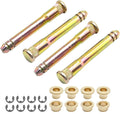 Door hinge pin bushing kit with gold-toned hinge pins, bushings, and E-ring clips
