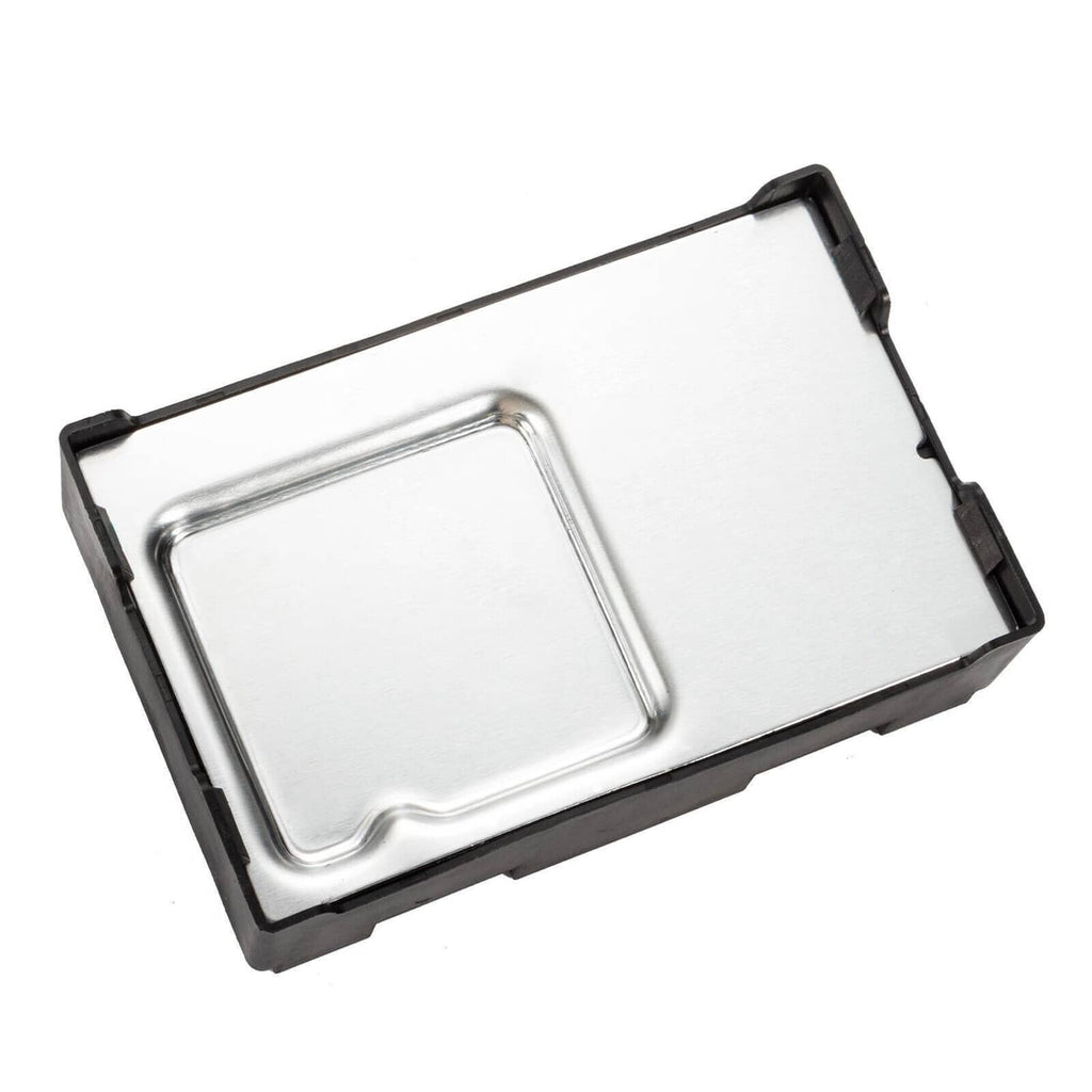 Transfer case control module with removable metal cover and black housing