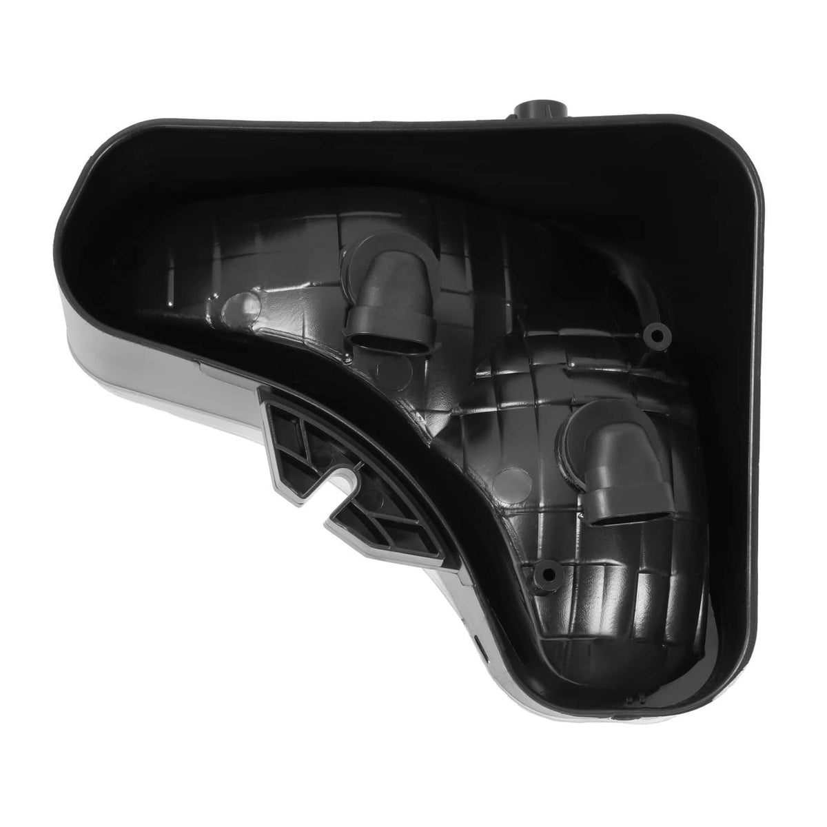 Right headlight lamp assembly with black housing and bulb sockets visible inside