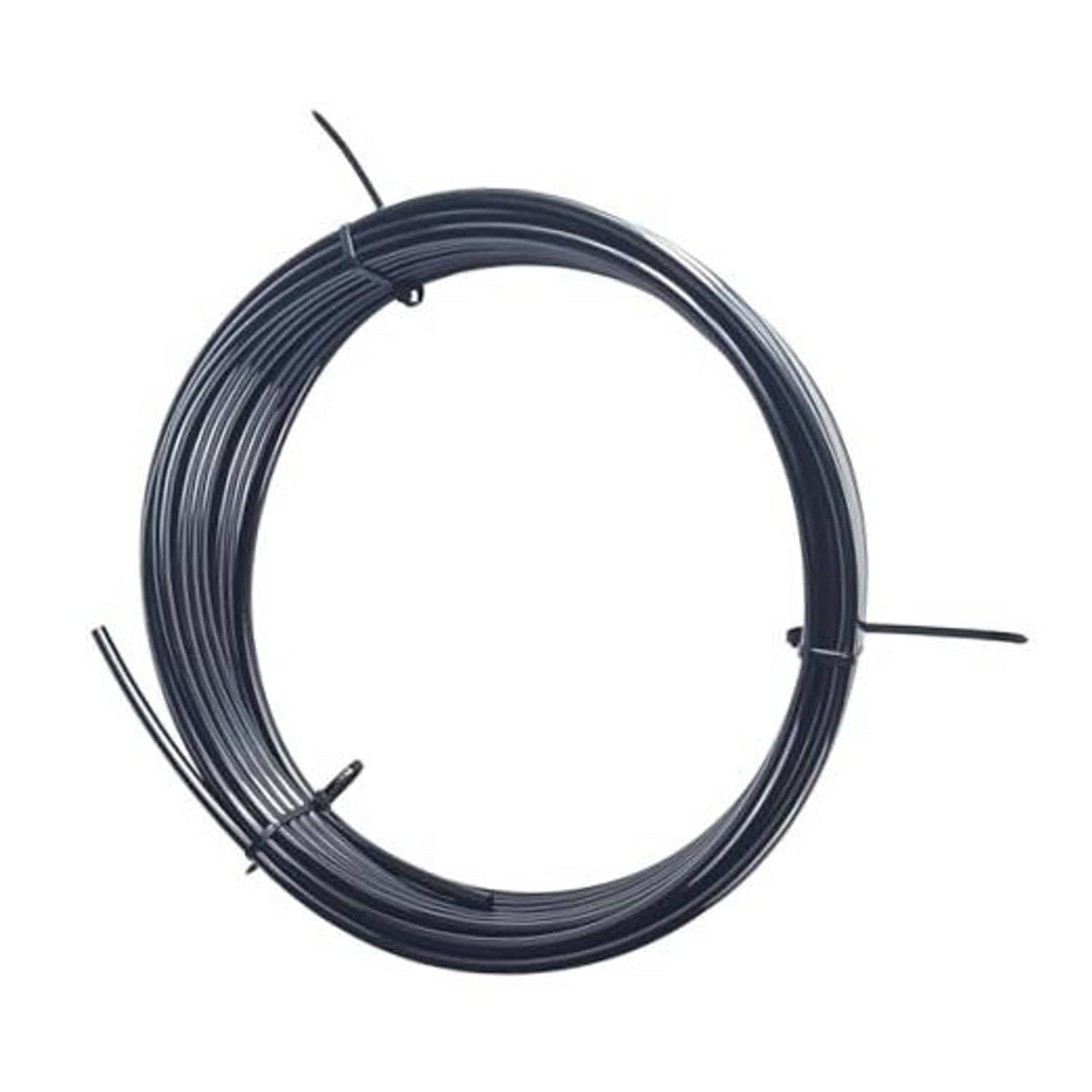 Black nylon air brake tubing coil, 1/4 in OD air line hose (32.8 ft)