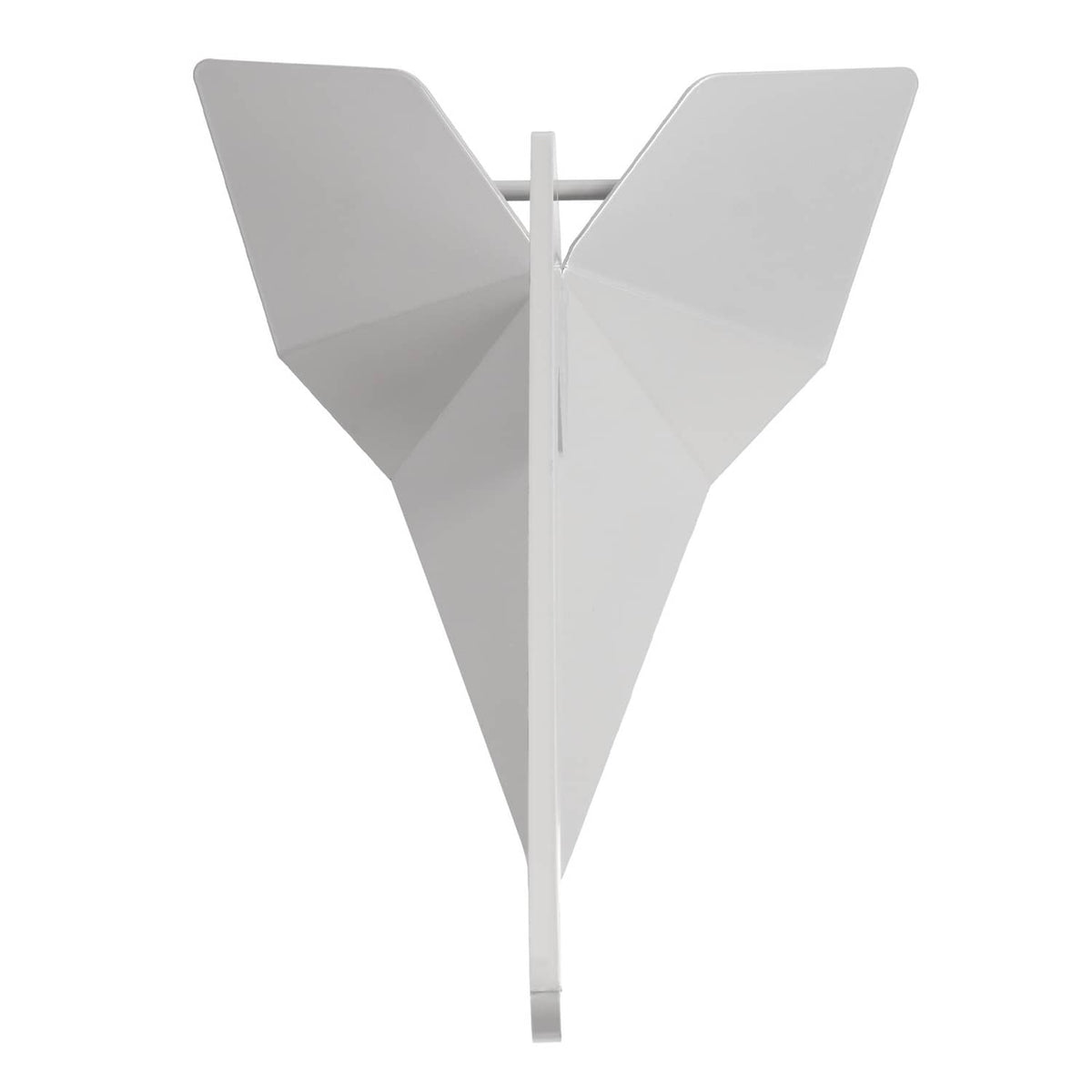 Delta-style wing anchor matte gray, front view with two raised fluke panels