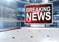 Fabric news backdrop with BREAKING NEWS screen graphic