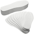 Disposable white shoe liners with textured non-slip breathable surface, 26 cm.