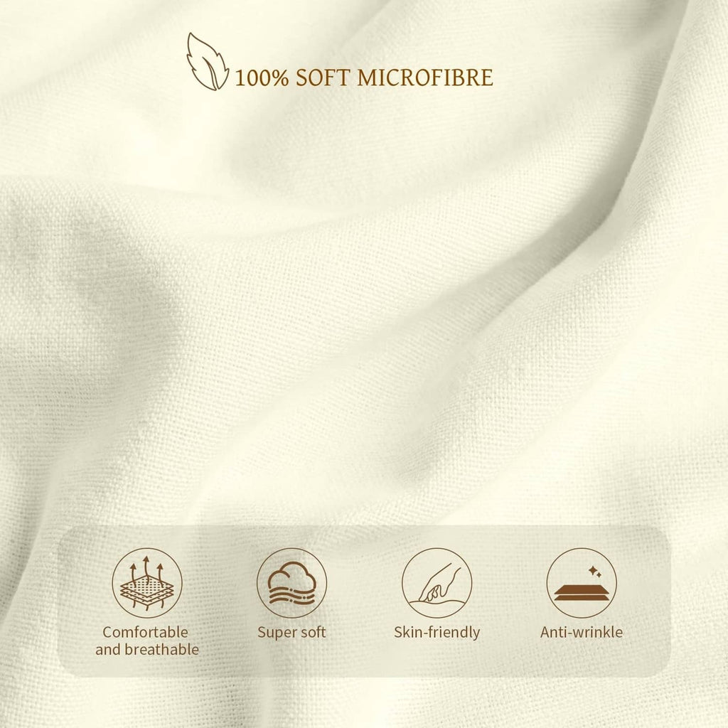 Soft microfibre fitted sheet fabric, breathable, super soft, skin-friendly, anti-wrinkle