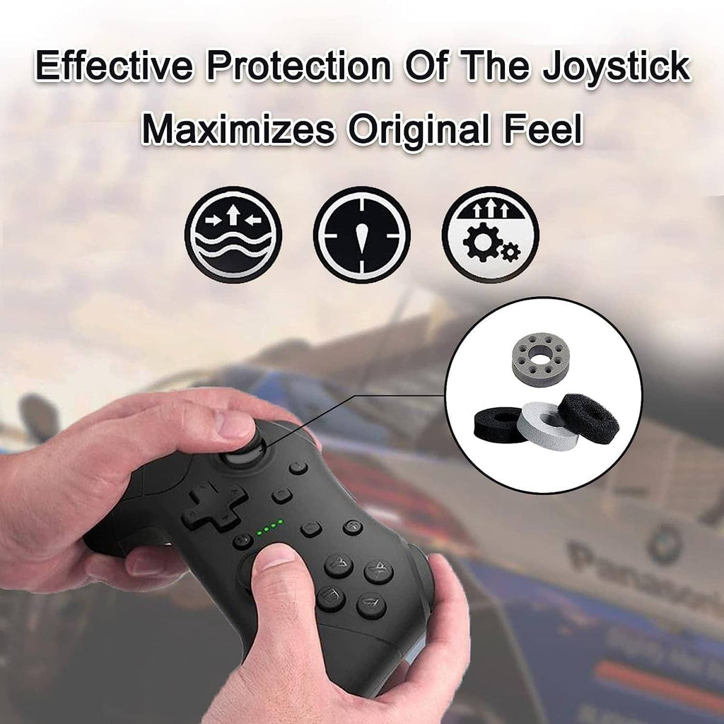 Aim assist thumbstick rings for joystick protection, ring shown on controller