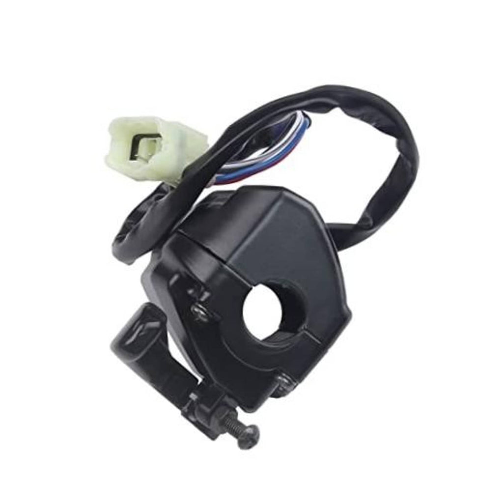 Black throttle lever assembly with wiring and white electrical connector plug