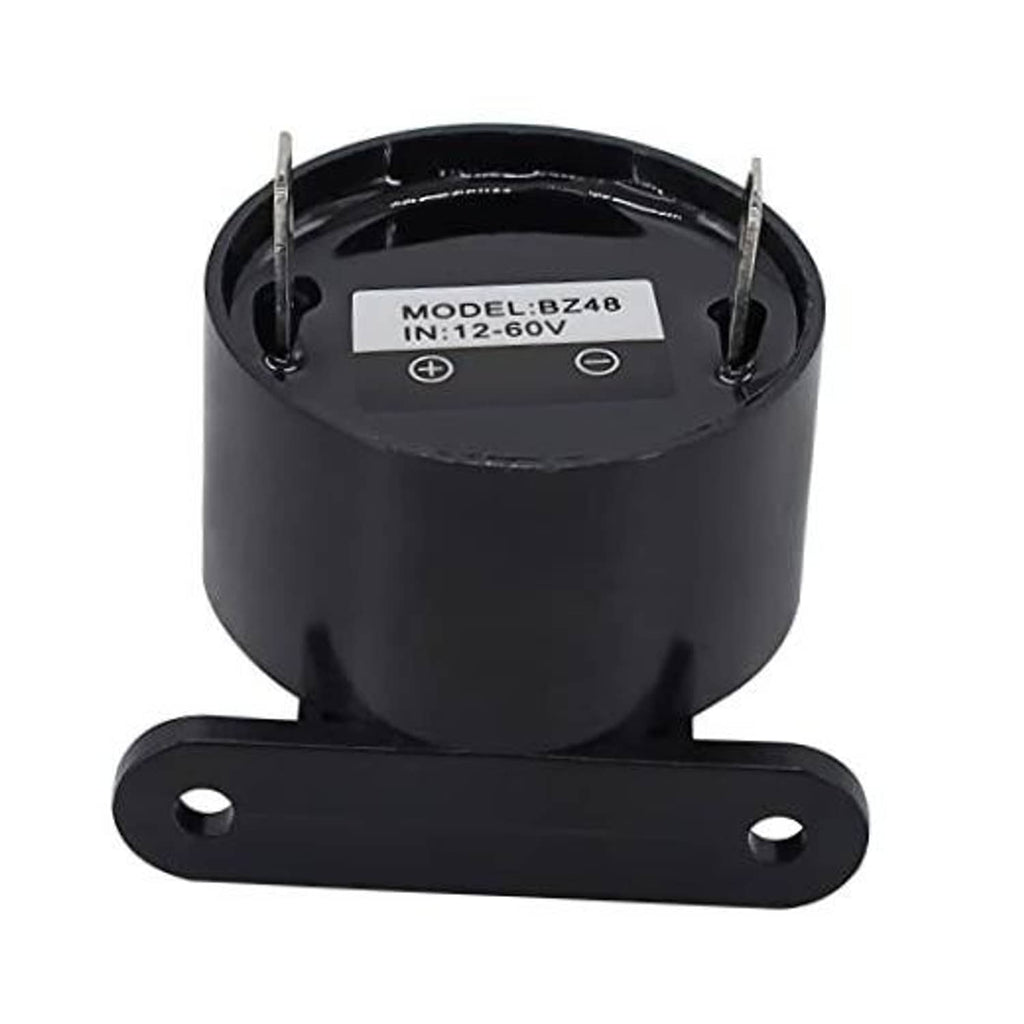 Black forward/reverse buzzer with mounting base and two metal tabs
