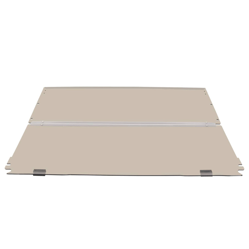 Beige tinted flip windshield windscreen panel with silver support bar