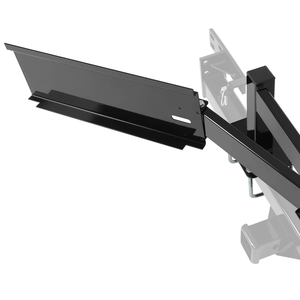 Black swing arm bracket assembly with long arm and base mounting plate