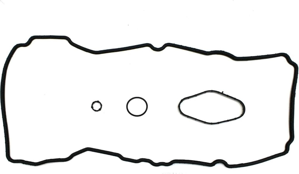 Valve cover gasket sheet with wavy edges and cutouts for ports and bolts