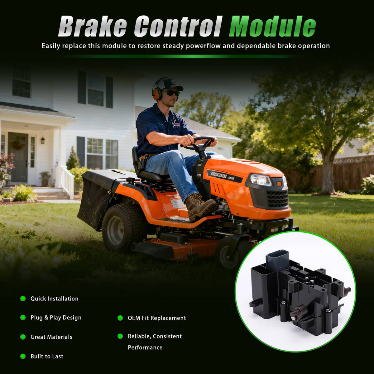 Brake control module with quick-connect plug design, black multi-pin unit