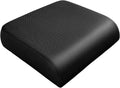 Black textured seat cushion with rounded corners and thick, supportive shape.