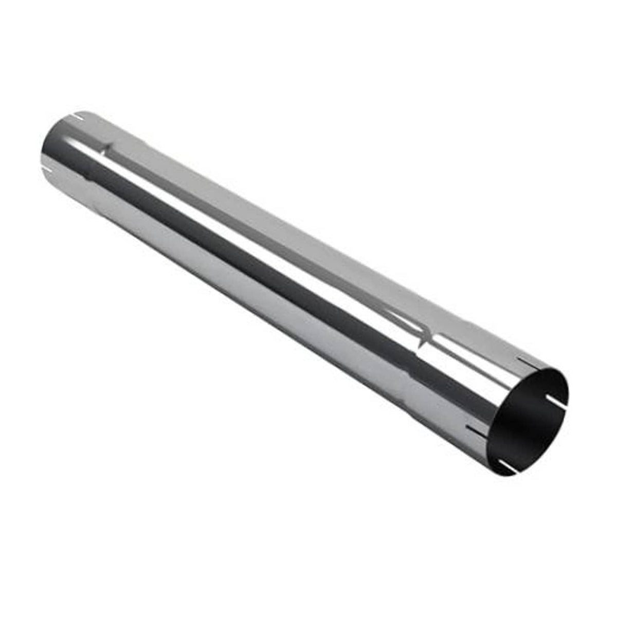4-inch T304 stainless steel straight exhaust pipe with black inlet end
