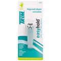 Easy Hold nail clipper with teal non-slip handle and silver cutter, in retail package