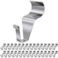 Vinyl siding hangers: silver metal no-hole hooks with multiple clips