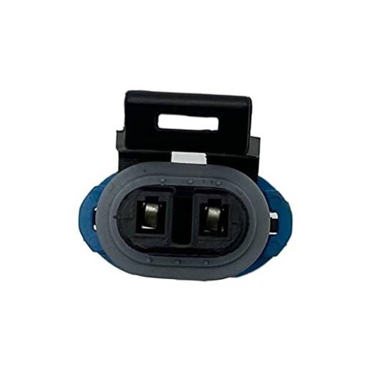 ABS wheel speed sensor connector plug with two black terminals and blue seal