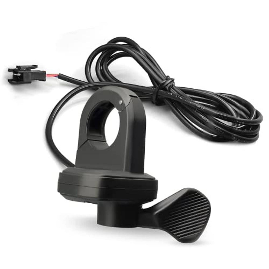 Right thumb throttle with ribbed lever and black cable, SM plug connector