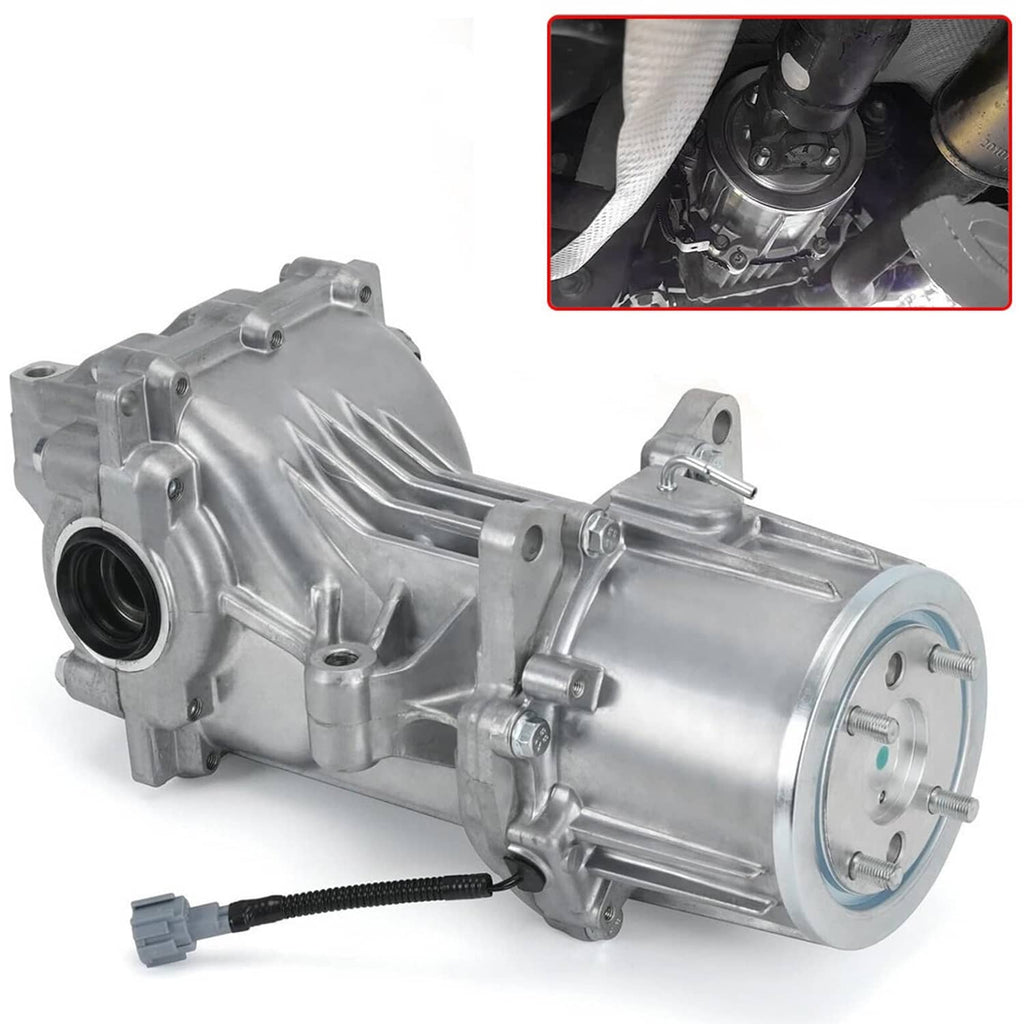 Rear differential carrier assembly with front flange, circular seal, and wiring plug