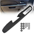Black door panel handle armrest repair bracket with mounting holes and included hardware