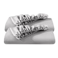 Light grey full fitted sheet set with gathered elastic edges, pack of 2