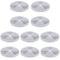 Round white reflective marker discs, pack of 10 for driveway and gate posts
