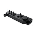 Black power seat switch module with control knob and four mounting posts