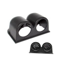 Black ABS dual gauge dashboard pod with two round openings and base tray