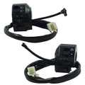 Motorcycle handlebar switch pod with multi-button controls and cable connector