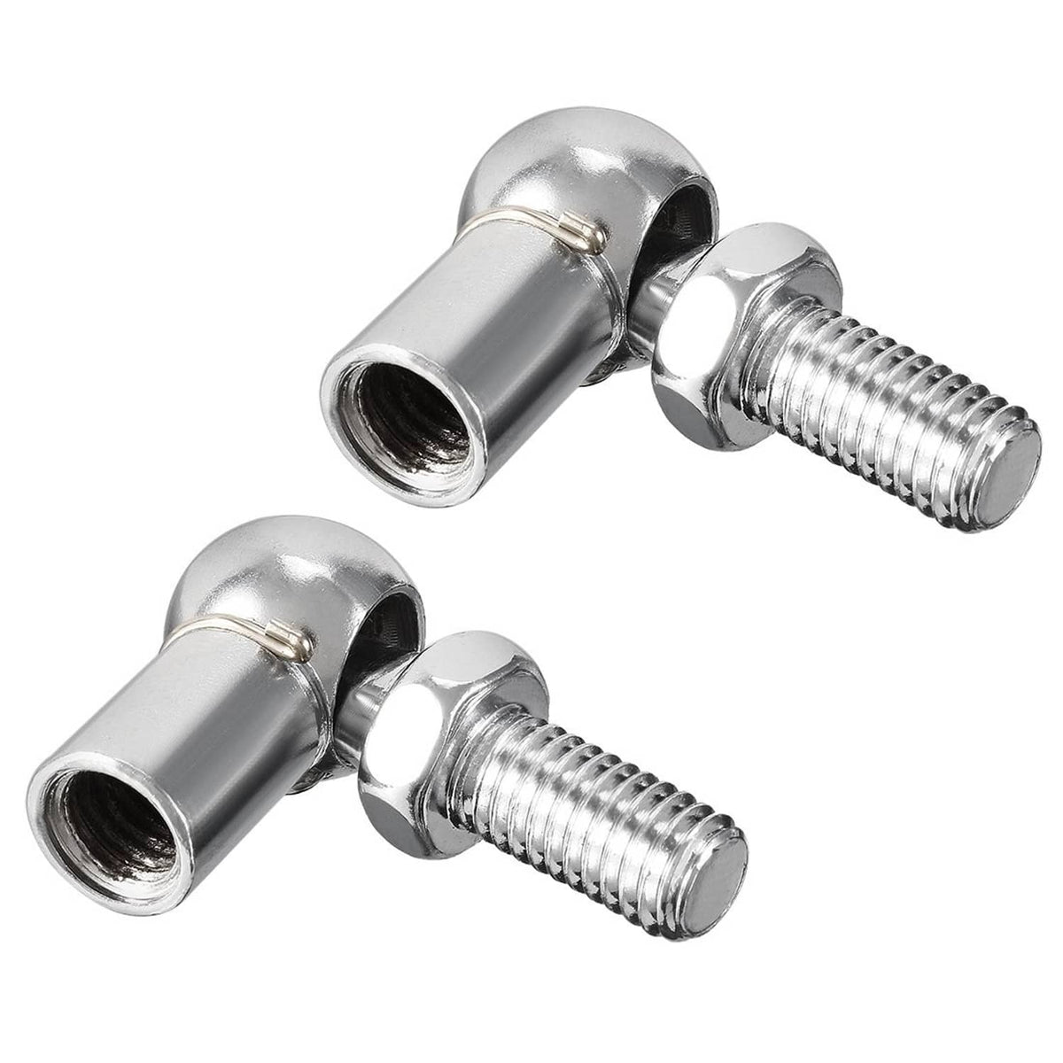 Uxcell gas spring end fitting, M8 female thread, silver round rod end