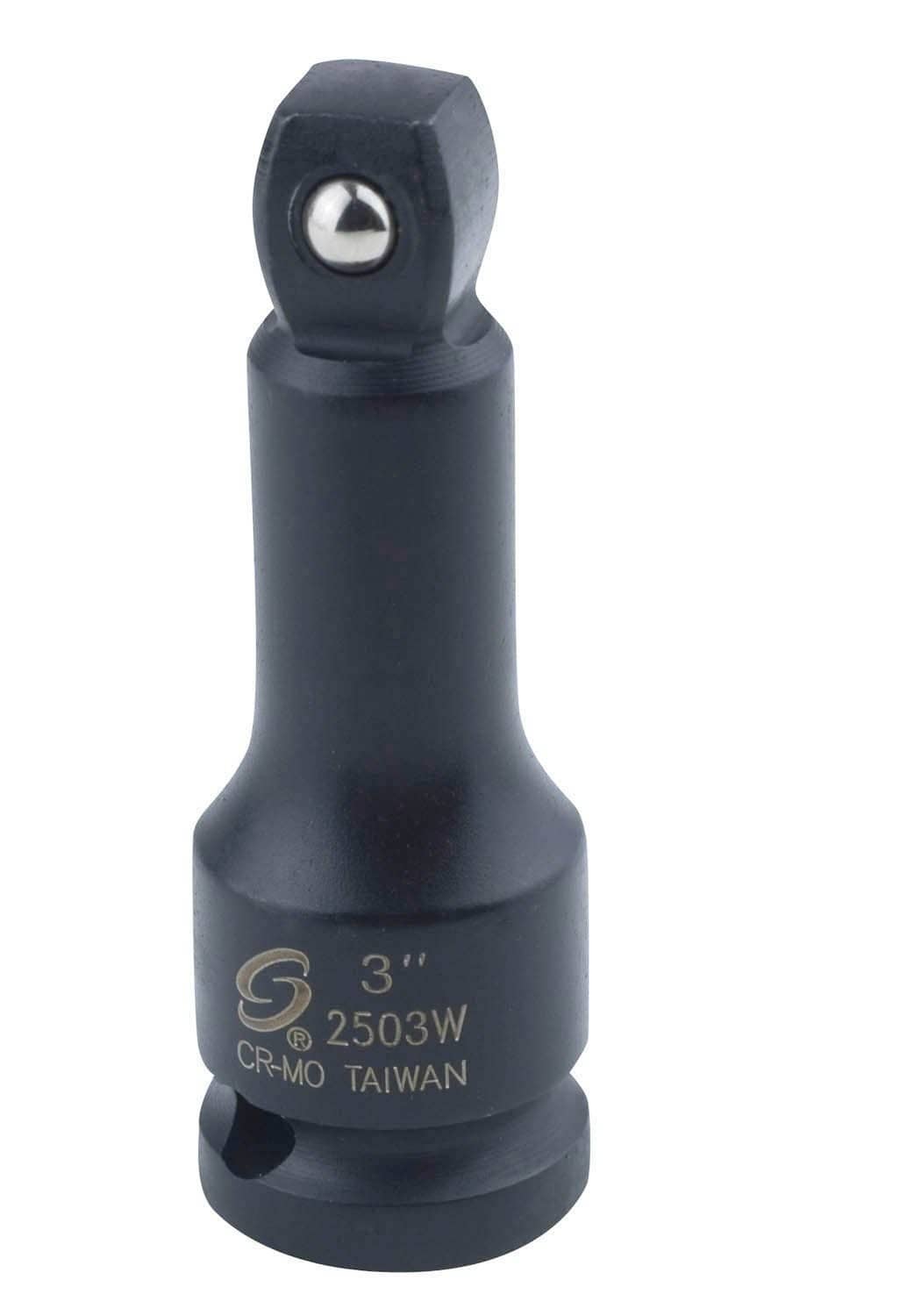 Impact wobble drive adapter, 1/2-inch, 3-inch, black