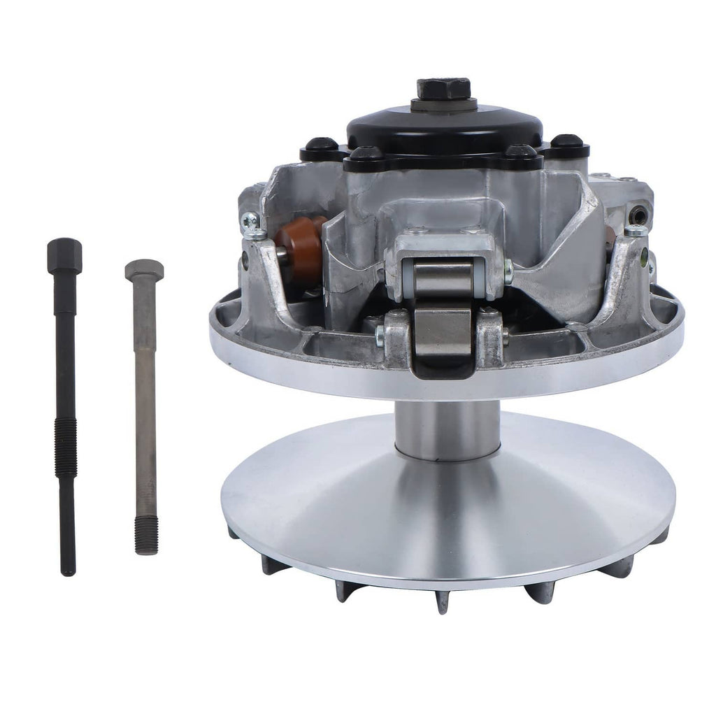 Drive pulley clutch primary assembly with silver housing, black top, included hardware