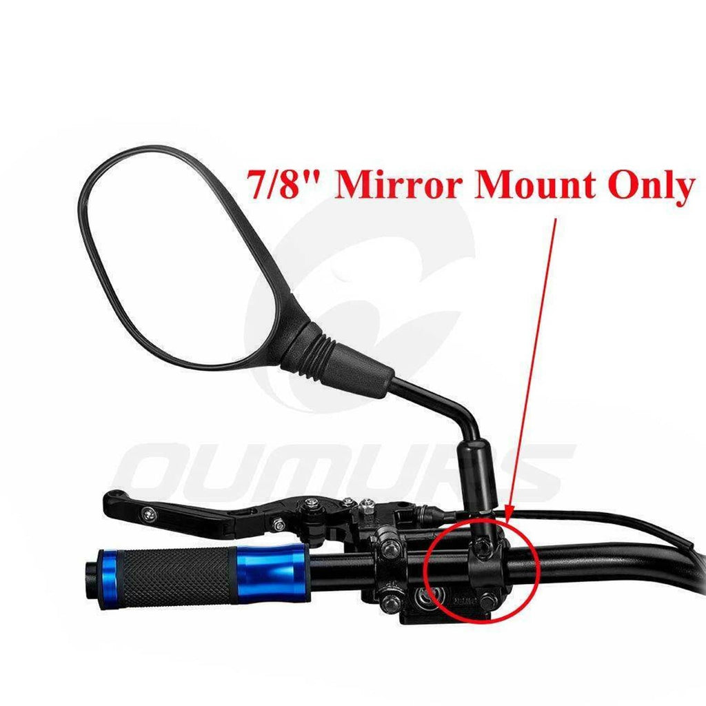 Black 7/8in mirror mount base with clamp and wired control section