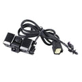 Backup camera wiring harness with camera module and electrical connectors