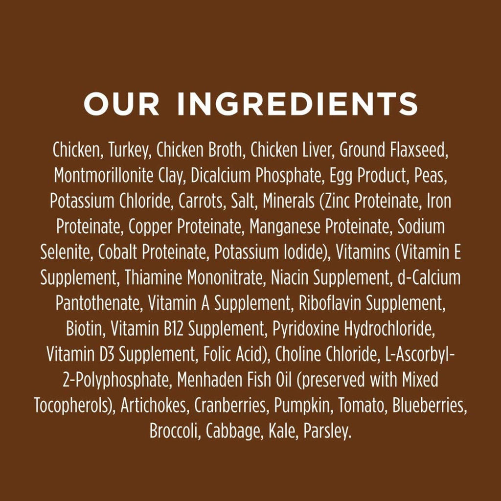 Our ingredients list panel for Instinct Original grain-free dog food