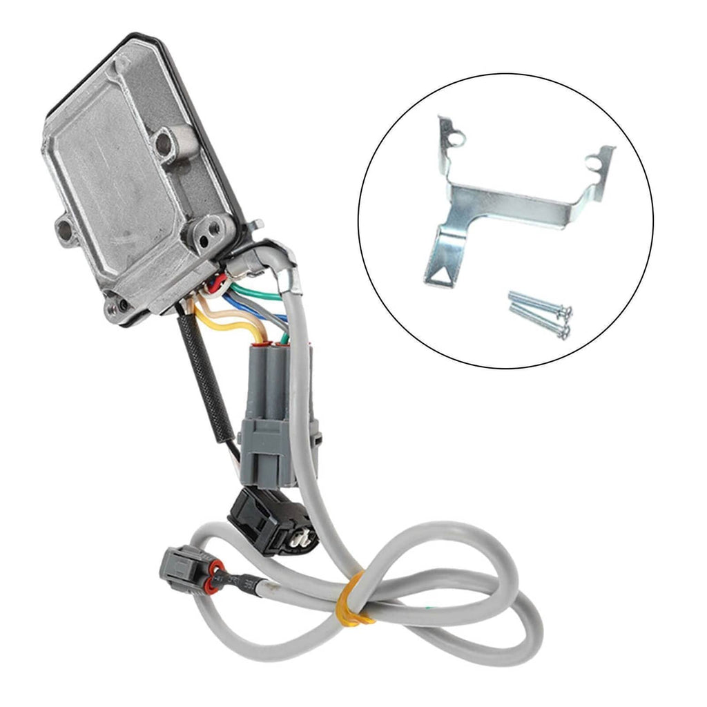 Ignition module assembly with silver unit, wiring harness, and metal mounting bracket