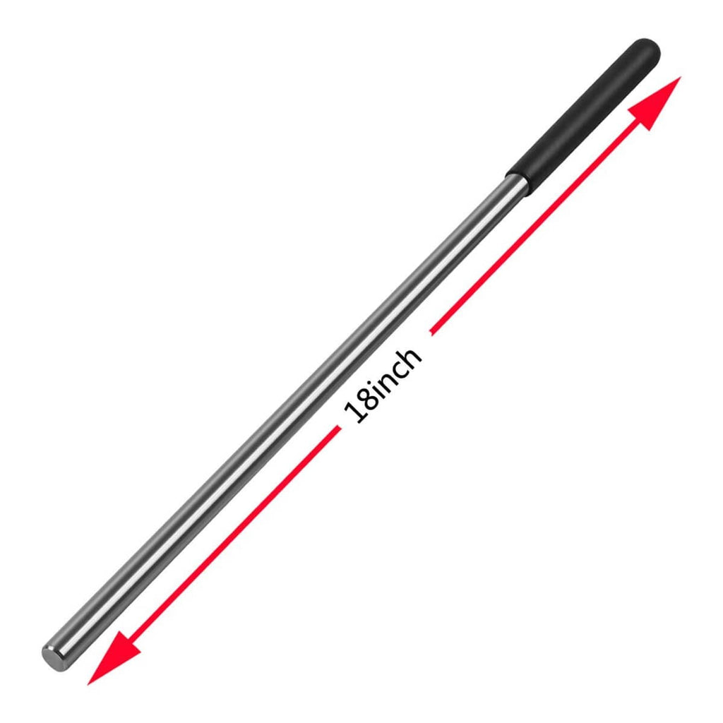 18-inch steel torsion spring winding rod with black rubber handle