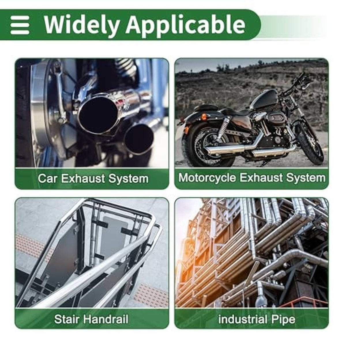 Stainless exhaust elbow pipe for car and motorcycle exhaust system applications