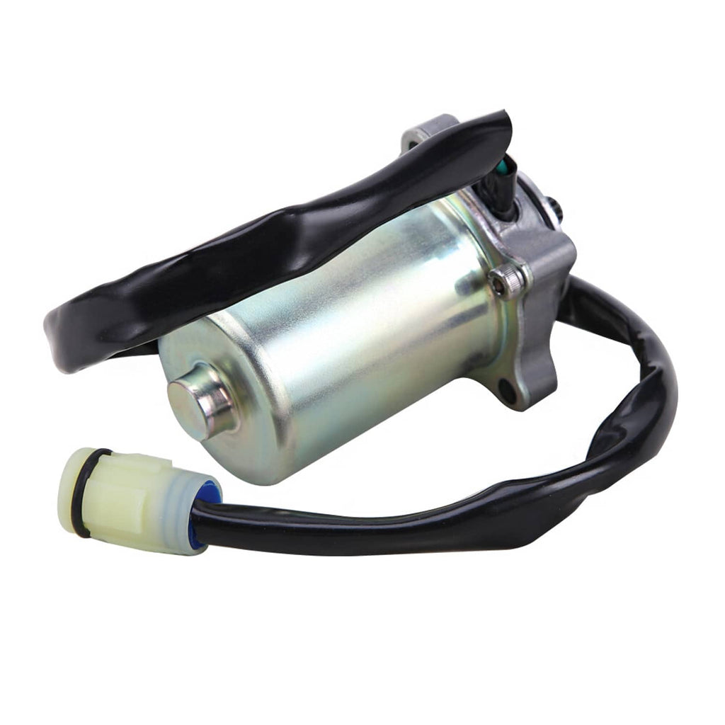 Power shift control motor with side mounting bracket, silver cylinder, and connector