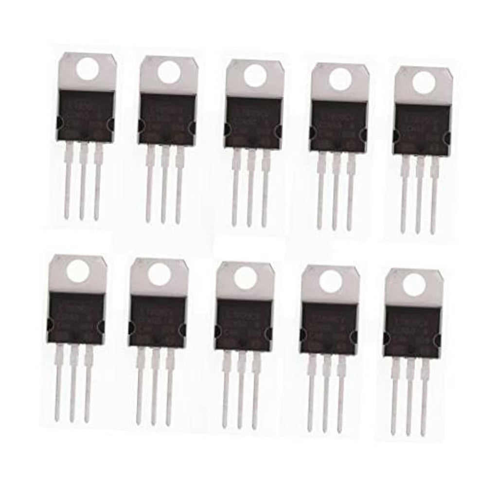Pack of TO-220 L7809CV 9V positive voltage regulator ICs, 1.5A, through-hole pins