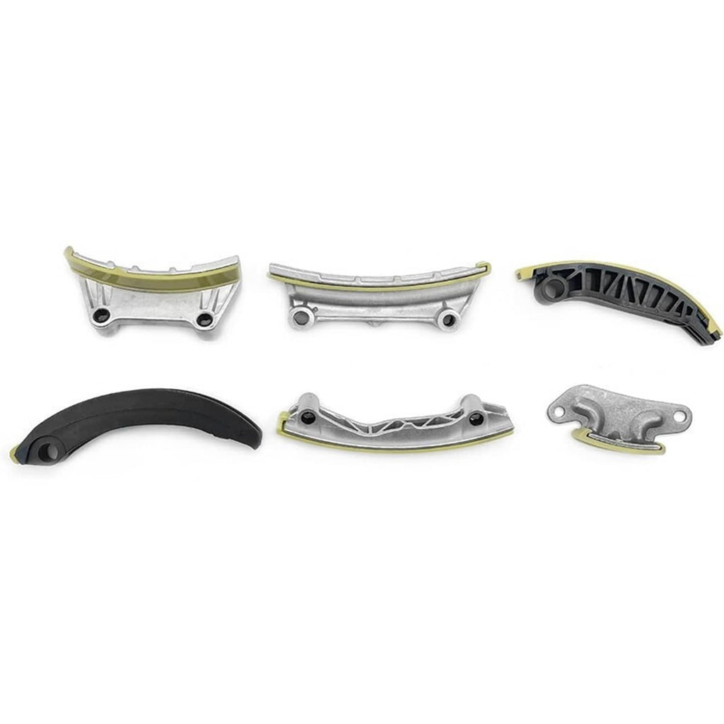 Timing chain kit chain guides and curved guide rail