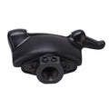 Black tire changer duck head tool with mounting screws and circular center hole