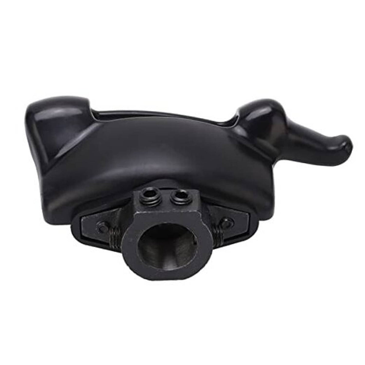 Black tire changer duck head tool with mounting screws and circular center hole