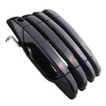 Black exterior door handle set, 4-pack with curved pull and mounting posts
