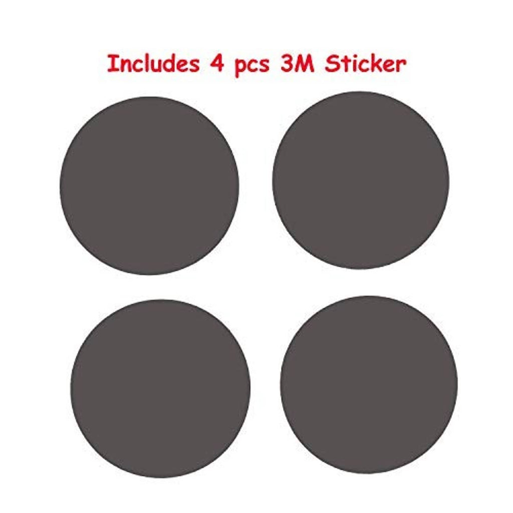 Four gray adhesive sticker pads for mirror glass installation