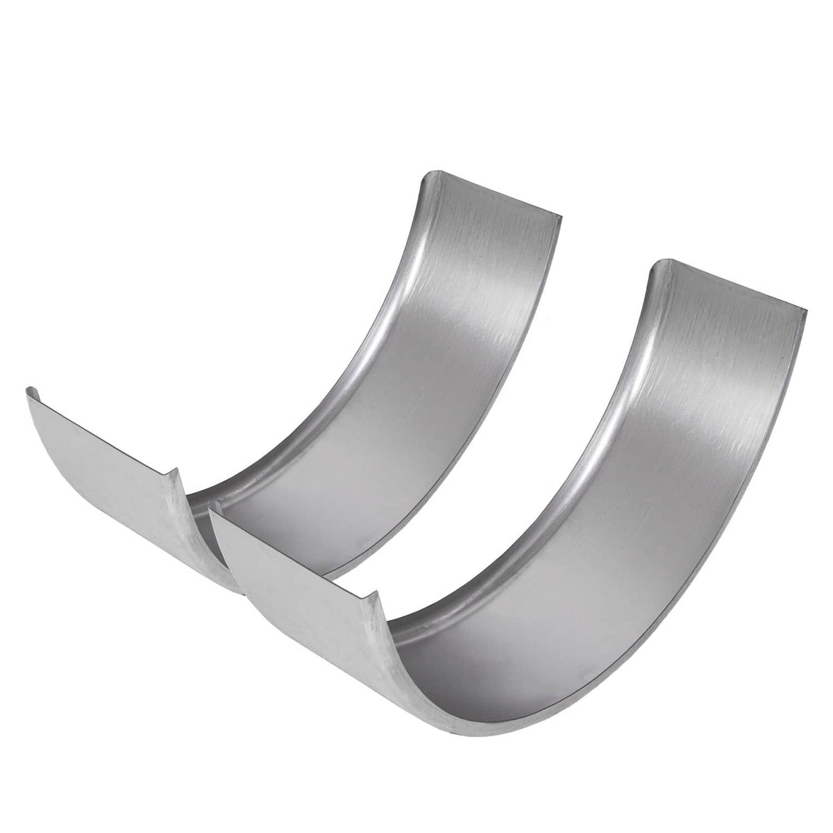 Galvanized steel round trailer fenders with angled mounting cutouts on back