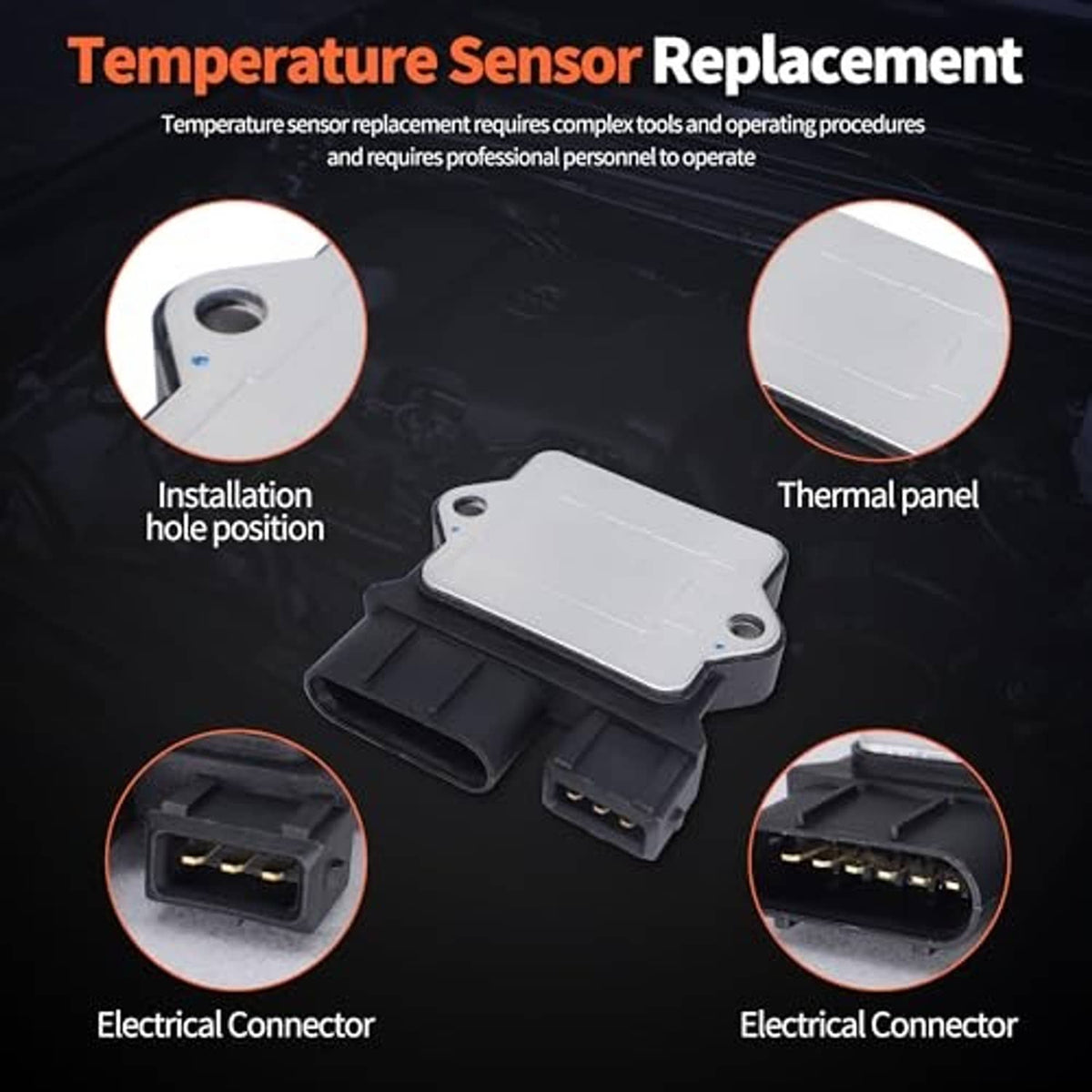Ignition control module with electrical connector and thermal panel diagram